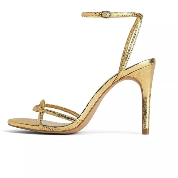 zara gold strappy sandals